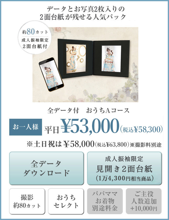 成人振袖撮影限定：おうちAコース
